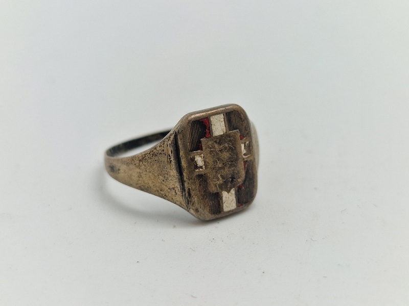 Original dansk national ring lavet af 830 sølv 