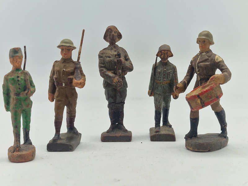 Samling originale tyske linoliumsfigurer - ww2