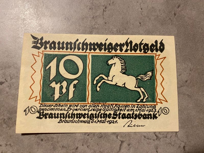 Original tysk Notgeld pengeseddel 