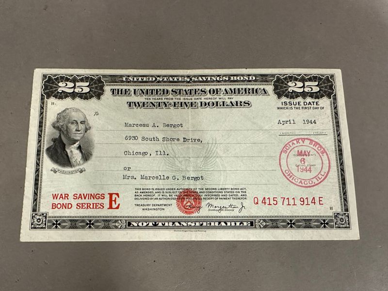 Original Sjælden Amerikansk WW2 Victory bonds, ses aldrig i DK 