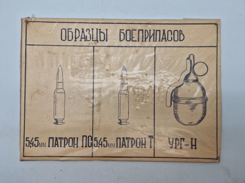 Original russisk undervisningstavle fra den kolde krig
