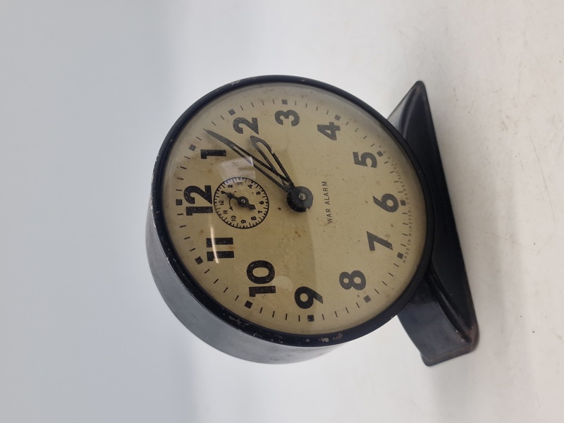 Originalt World War 2 US 'War Alarm' Clock, made in Winsted, Connecticut