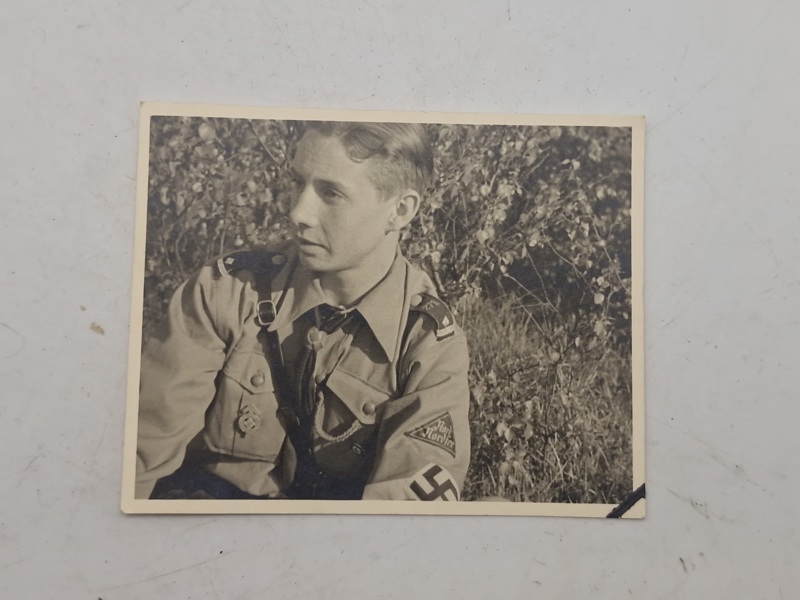 Original foto af tysk Hitler jugend dreng - bemærk Nordsee vinklen 