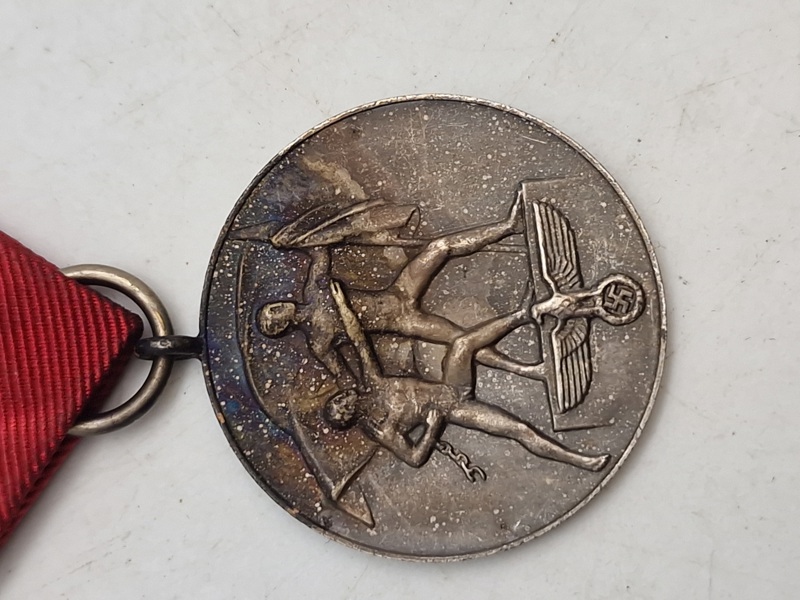 Original tysk 13 Martz 1938 medalje 