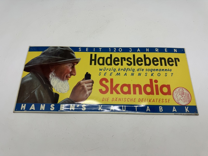 Originalt blikskilt - “Haderslebener” 