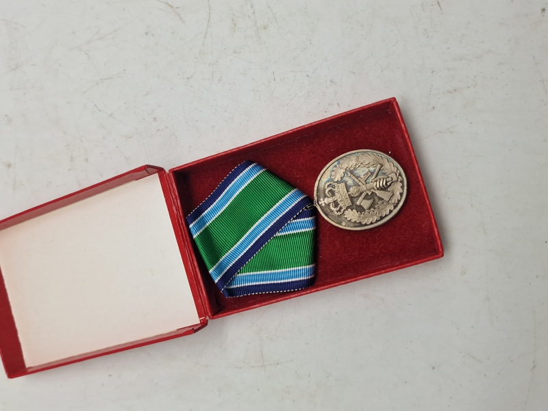 Original HJV medalje for 25 års tjeneste - sterlingsølv 