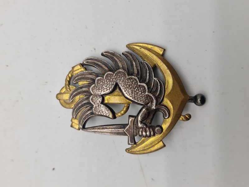 Original Fransk Insigne de béret d'infanterie de marine parachutiste