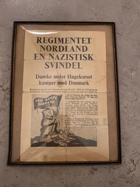 Sjælden Anti frikorps Danmark flyer -ww2