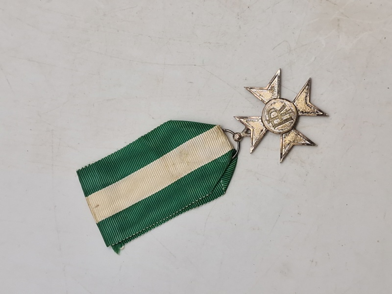 Originalt Medal Tape Long Service of Service Troop cross D'Argento