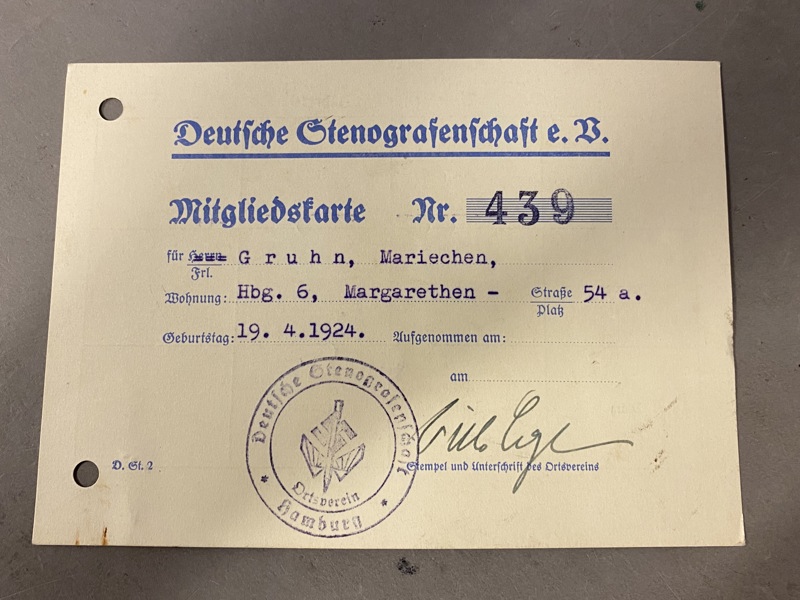 Original tysk Stenograf hæfte - ww2