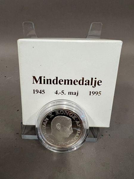 Original minde medalje 1945-1995 af 999 sølv 