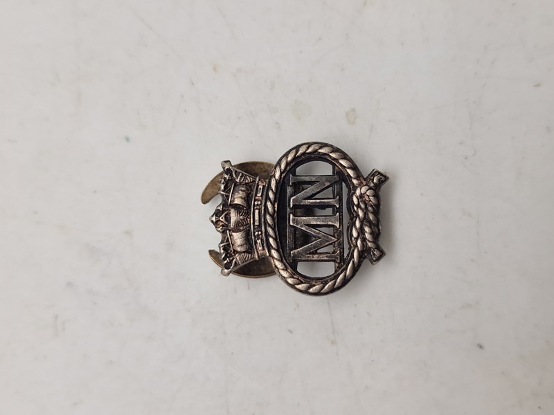 Original WW2 Merchant Navy On War Service Silver Lapel Badge