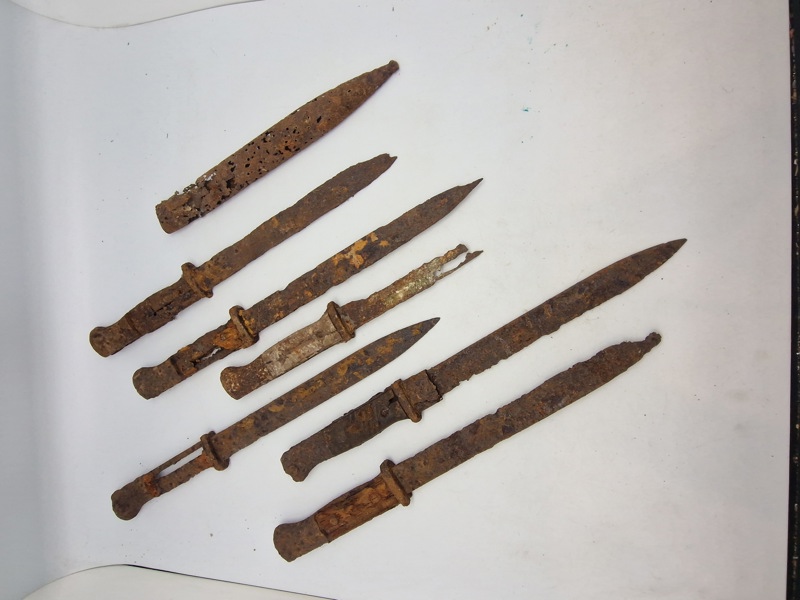 Lot originale jordfundne K98 bajonetter 