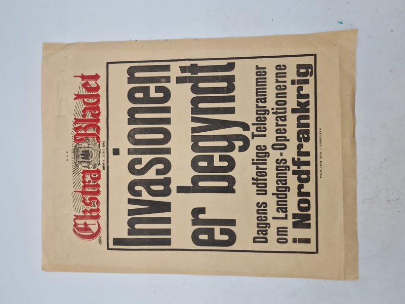 Original dansk spiseseddel - ww2