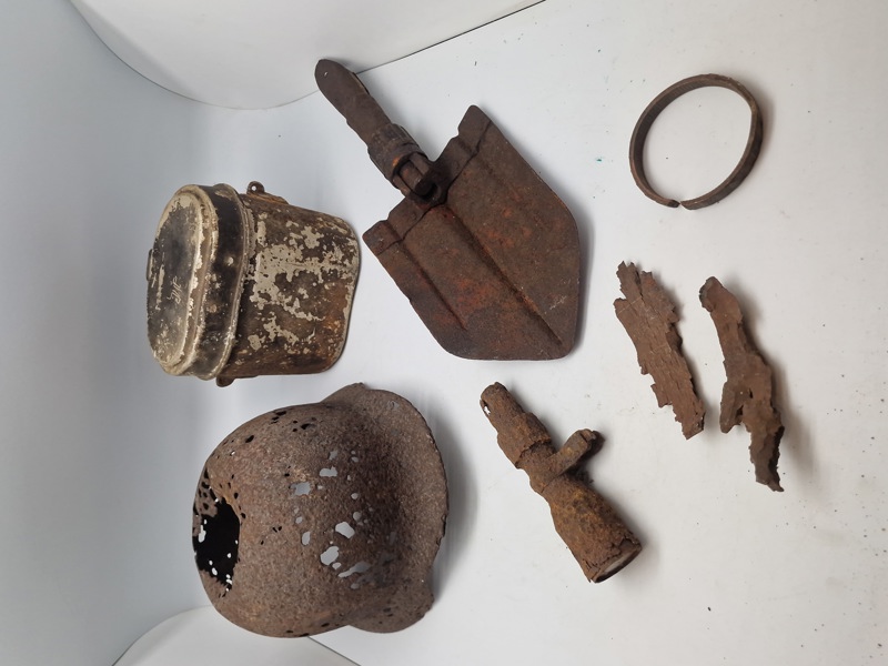 Lot originale tyske jordfund - ww2