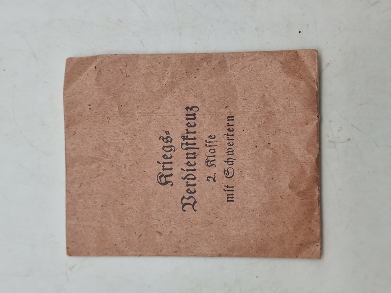 Original tildelingspose for kriegsverdienstkreuz 2.kl