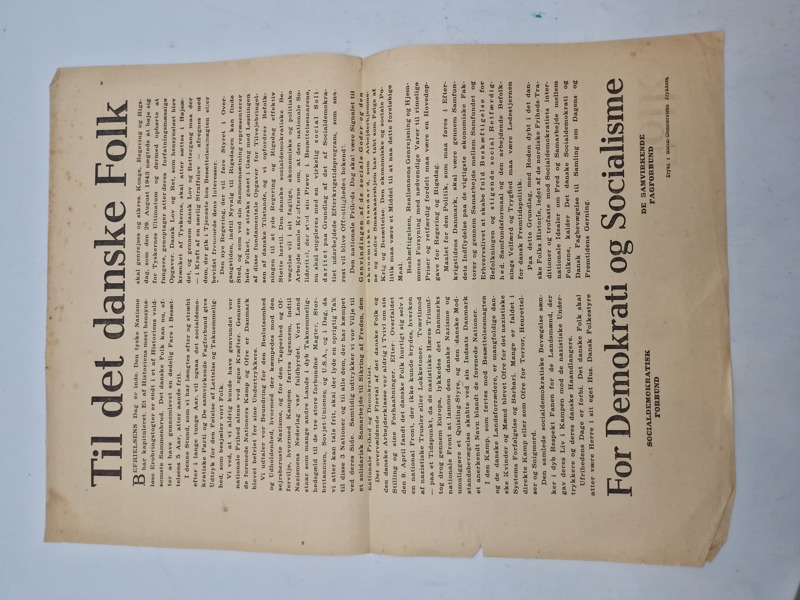 Original flyer fra befrielses dagene