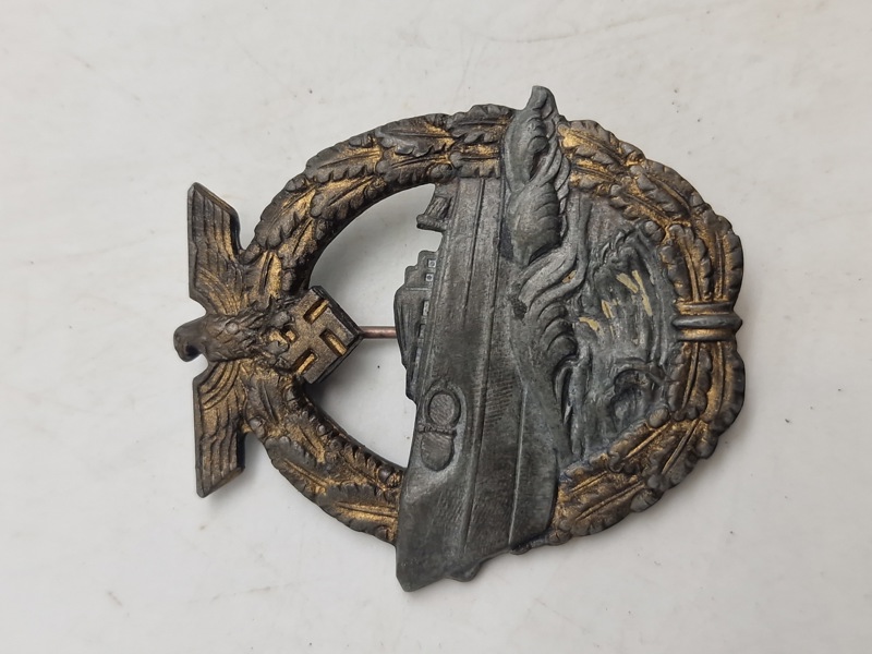 Originalt WW2 Schnellboot-Kriegsabzeichen - RS (Krigsudgave)