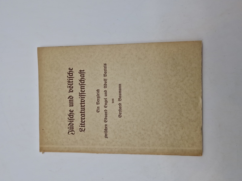 Originalt hæfte - Jüdische und völkische Literaturwissenschaft