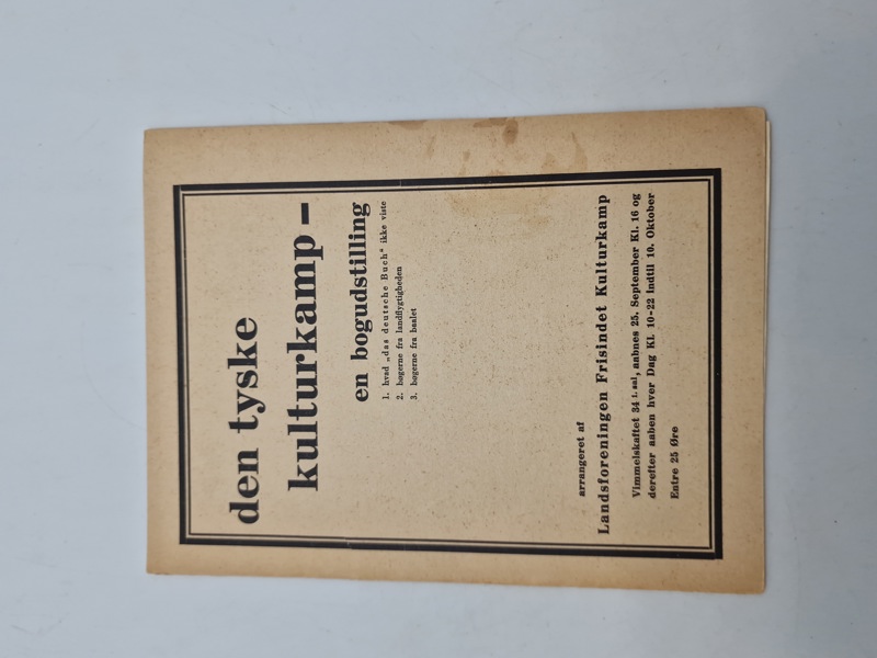 Originalt hæfte - Den tyske kultur kamp
