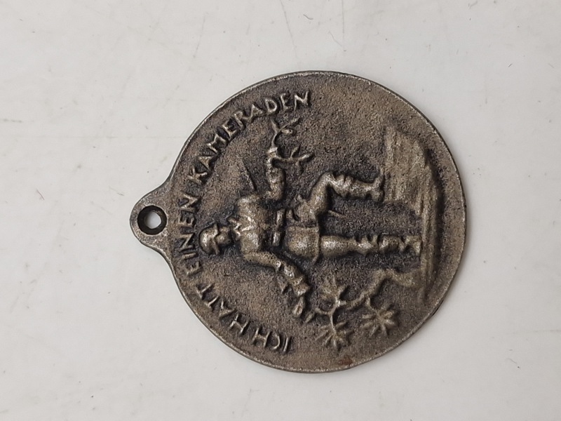 Originalt tysk vedhæng, ww1 med teksten Is Hatt Einen Kameraden