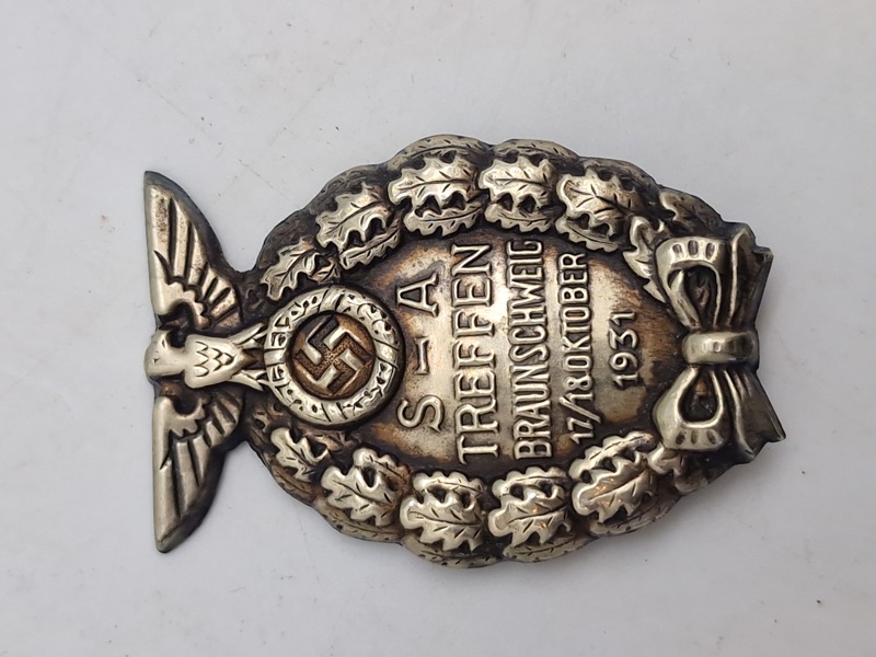 Original SA Braunschweig 1931 badge - sjælden