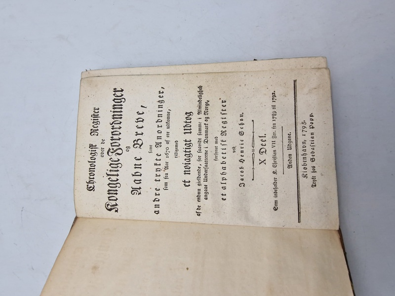 Chronologisk Register over de Kongelige Forordninger og Aabnc Breve, Same andre trykte Anordninger, som fra Aar 1789-92