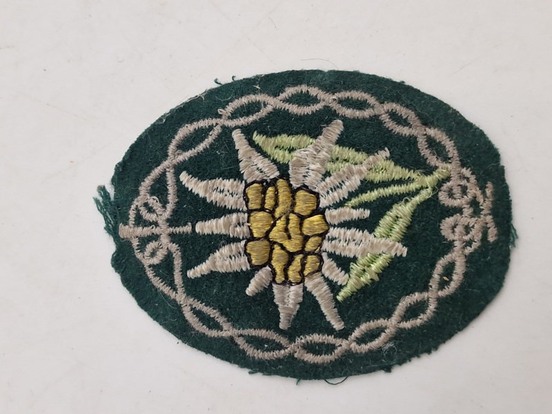 Original tysk Edelweis patch - ww2