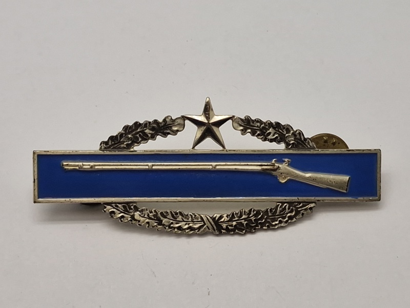 Original WWII U.S. Army Combat Infantry Badge CIB Sterling Silver - 2nd Award
