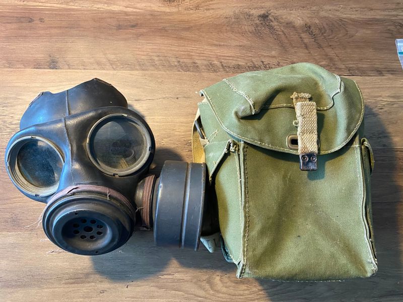 Original engelsk ww2 gasmaske - genanvendt af CF