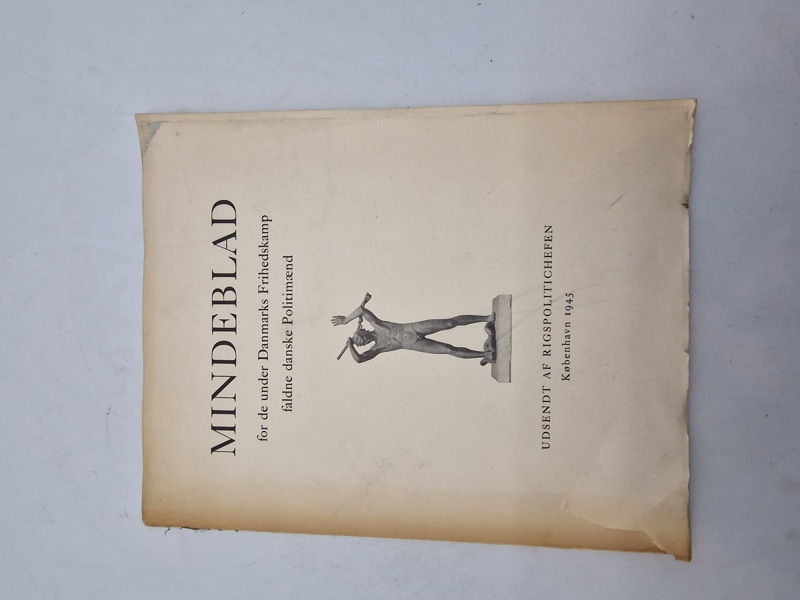 Mindeblad for de under Danmarks Frihedskamp faldne danske politimænd