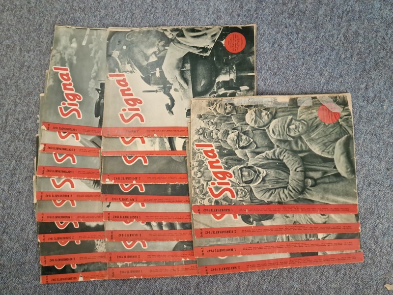 Samling originale signalblade på dansk ww2