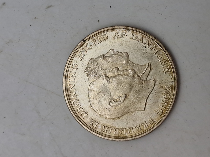 Sølvmønt DK jubilæum 5kr. 1960