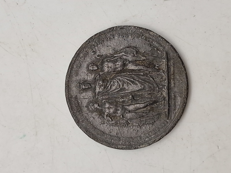 Stor bly medalje 63,48g Industri og Kunstudstilling 1872