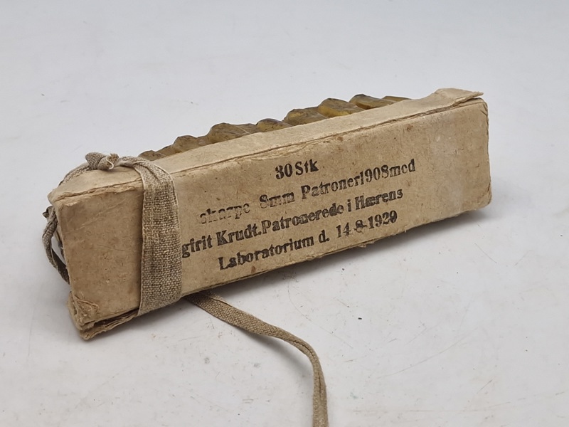 Original æske for Gevær 89 patron Patronpakke 1906