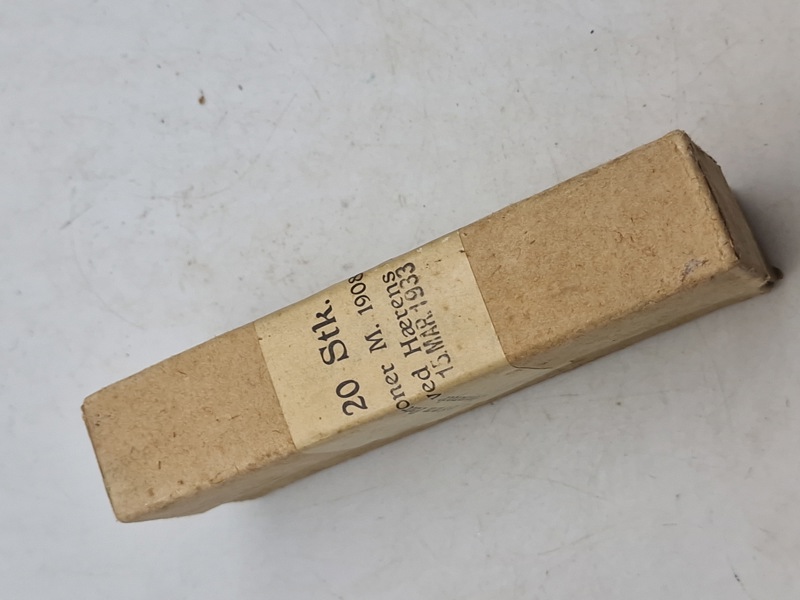 Original æske for Gevær 89 patron M/1908