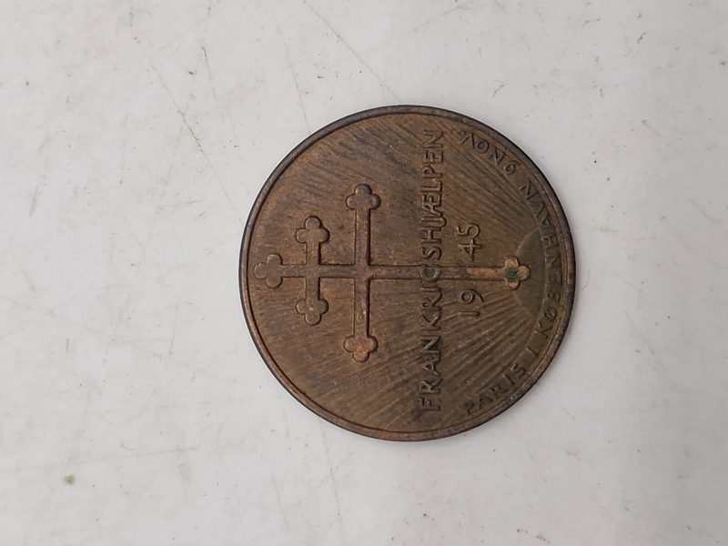 Original mønt - Frankrigshjælpen 1945