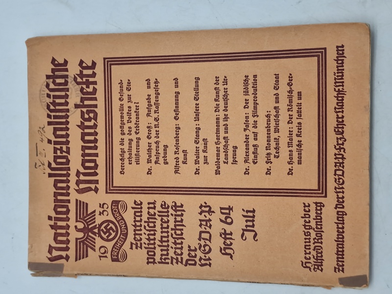 Originalt nationalsocialistisk månedshæfte - ww2