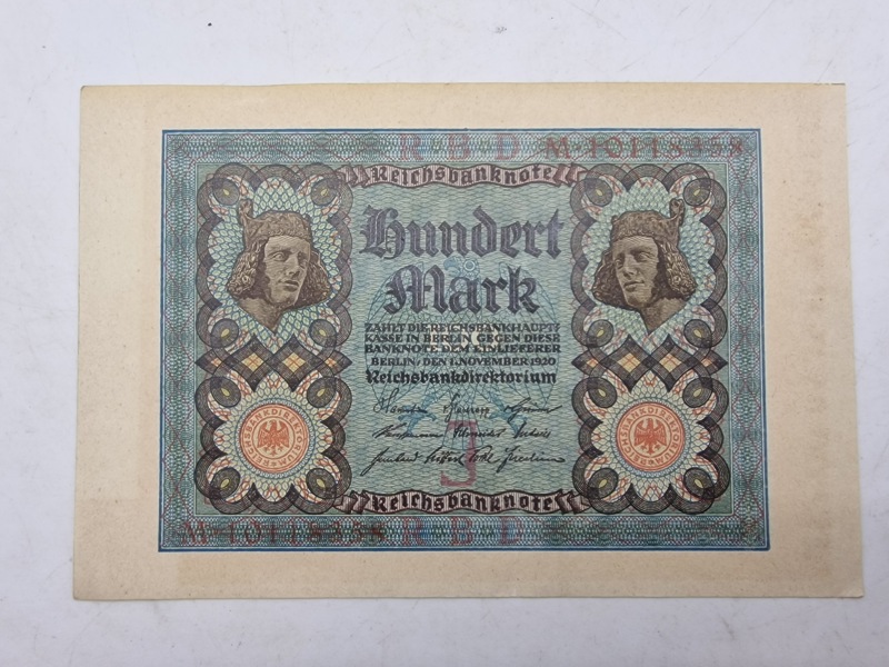 Original tysk Reichbanknote UNC