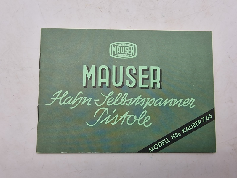 Instruktions manual for Mauser model HSC