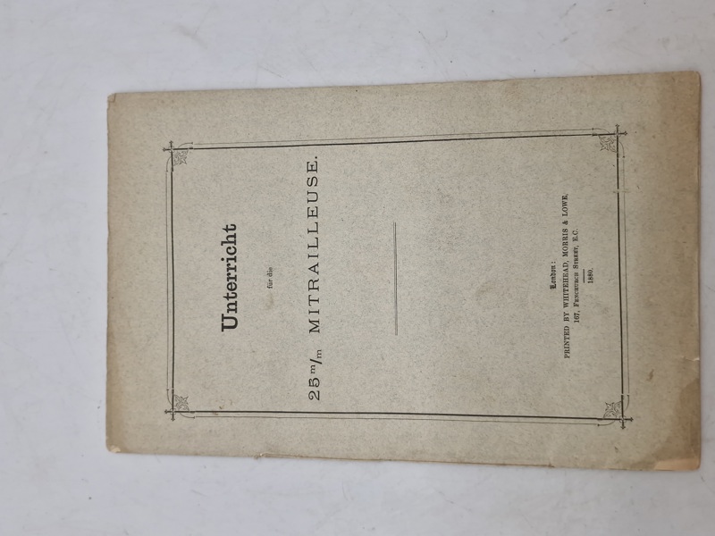 Original Tysk Unterricht 25 mm Mitailleuse