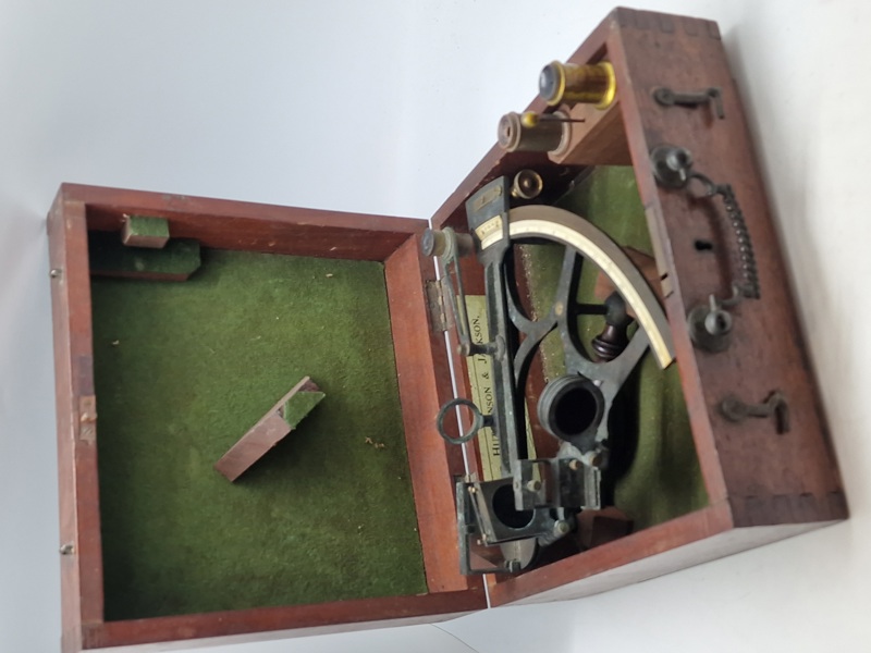 Original Antik Engelsk sekstant i kasse