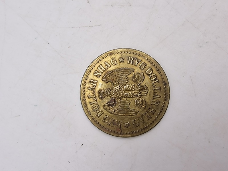 Original tobaks reklame mønt fra Dollar Shag
