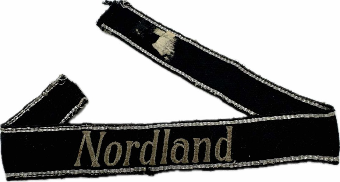 Rare original Waffen SS Panzerdivision Nordland Cufftitle in nice used condition