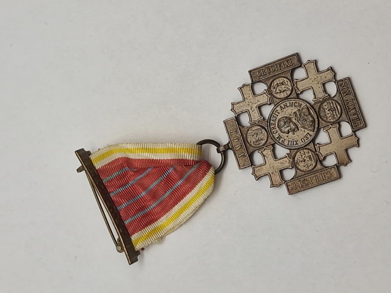 Original Medal Of The Holy Land, Pilgrims Jerusalem Cross Of Honour, Bronze Grade