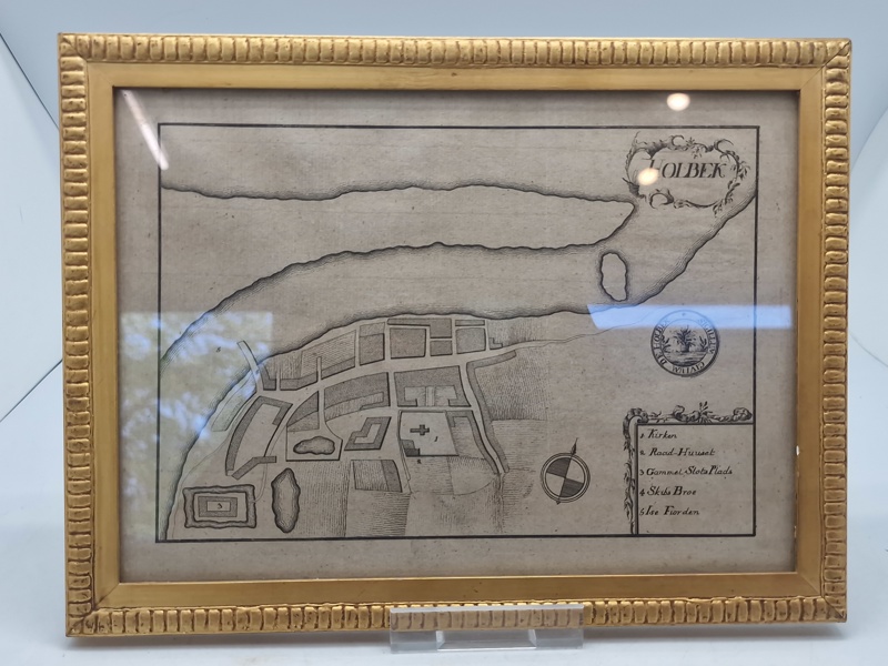 Originalt 1700 tals kort over Holbæk