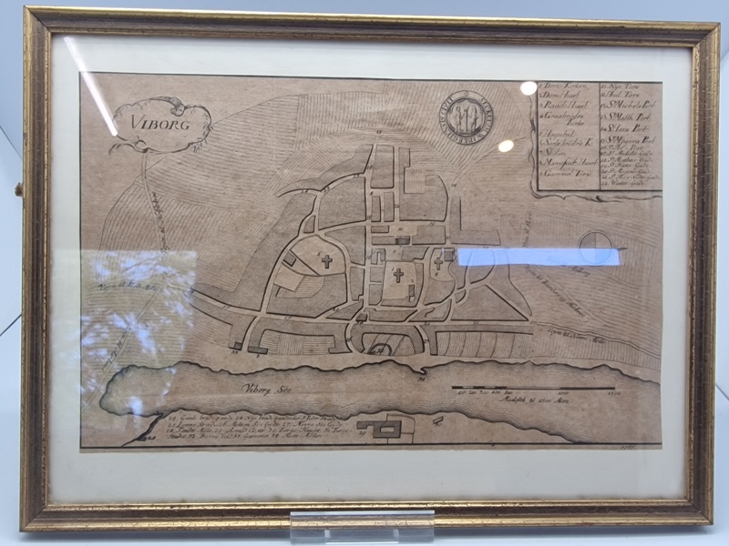 Originalt 1700 tals kort over Viborg