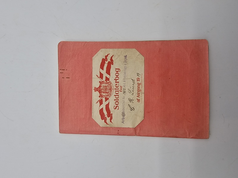 Soldaterbog 1919 Arbejdstroppernes depot, bl.a Ringsted