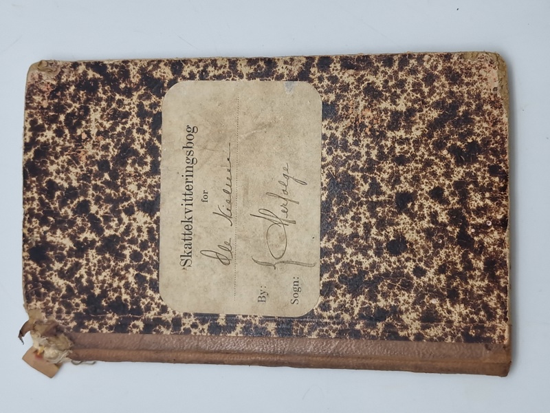 Skattekvitteringsbog Herfølge Bjeverskov Herred-startende 1906