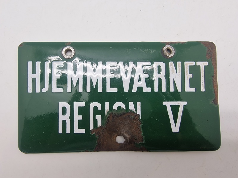 Emalje-nummerplade, hjemmeværnet region V